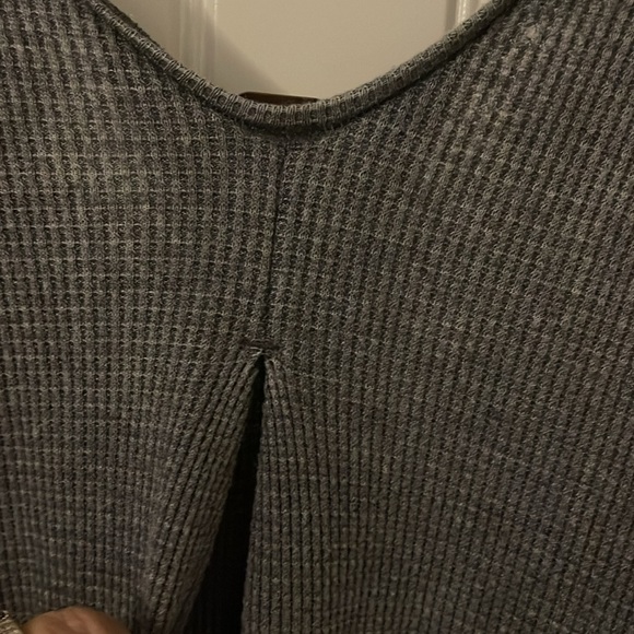 We The Free Kitten Thermal Knit Flare Tank Top women’s Sz‎ XS GRAY distressed - Picture 7 of 14